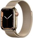 Apple Watch Series 7 41mm Gold Stainless Steel Case with Milanese Loop A2475 GPS Cellular
