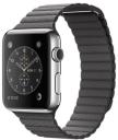 Apple Watch 42mm Stainless Steel Case with Storm Gray Leather Loop MMFX2LL/A