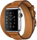 Apple Watch Series 2 Hermes 38mm Stainless Steel Case with Fauve Barenia Leather Double Tour Band MNQ92LL/A