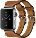 Apple Watch Series 2 Hermes 38mm Stainless Steel Case with Fauve Barenia Leather Double Buckle Cuff MQ1F2LL/A