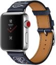 Apple Watch Series 3 Hermes 38mm Stainless Steel Case with Marine Gala Leather Single Tour Eperon dOr MQLN2LL/A GPS Cellular