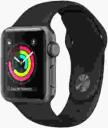 Apple Watch Series 3 38mm Space Gray Aluminum Case with Black Sport Band MQKV2LL/A GPS Only