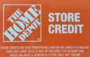 Home Depot Merchandise Store Credit