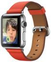 Apple Watch 38mm Stainless Steel Case with Red Classic Buckle MMF82LL/A
