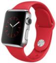 Apple Watch 38mm Stainless Steel Case with Red Sport Band MLLD2LL/A