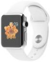 Apple Watch 38mm Stainless Steel Case with White Sport Band MJ302LL/A