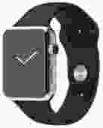 Apple Watch 42mm Stainless Steel Case with Black Sport Band MJ3U2LL/A