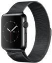 Apple Watch 42mm Black Stainless Steel Case with Space Gray Milanese Loop MMG22LL/A