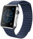 Apple Watch 42mm Stainless Steel Case with Midnight Blue Leather Loop MLFC2LL/A