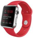Apple Watch 42mm Stainless Steel Case with Red Sport Band MLLE2LL/A
