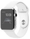 Apple Watch 42mm Stainless Steel Case with White Sport Band MJ3V2LL/A