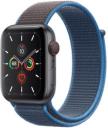 Apple Watch Series 5 44mm Space Gray Aluminum Case with Fabric Sport Loop GPS Cellular