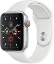 Apple Watch Series 5 44mm Silver Aluminum Case with Sport Band GPS Cellular