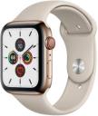 Apple Watch Series 5 44mm Gold Stainless Steel Case with Sport Band GPS Cellular