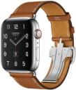 Apple Watch Series 6 Hermes 44mm Stainless Steel Case with Single Tour Deployment Buckle GPS Cellular