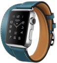 Apple Watch Hermes Double Tour 38mm Stainless Steel Case with Bleu Jean Leather Band MLC12LL/A