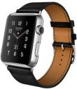 Apple Watch Hermes Single Tour 42mm Stainless Steel Case with Noir Leather Band MLCD2LL/A