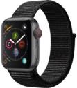 Apple Watch Series 4 40mm Space Gray Aluminum Case with Black Fabric Sport Loop MTUH2LL/A GPS Cellular