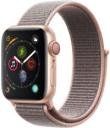 Apple Watch Series 4 40mm Gold Aluminum Case with Pink Fabric Sport Loop MTUK2LL/A GPS Cellular