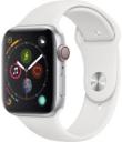 Apple Watch Series 4 44mm Silver Aluminum Case with White Sport Band MTUU2LL/A GPS Cellular
