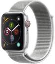 Apple Watch Series 4 44mm Silver Aluminum Case with Seashell Fabric Sport Loop MTUV2LL/A GPS Cellular