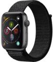 Apple Watch Series 4 44mm Space Gray Aluminum Case with Black Fabric Sport Loop MU6E2LL/A GPS Only
