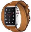 Apple Watch Series 4 Hermes 40mm Stainless Steel Case with Fauve Barenia Leather Double Tour MU6P2LL/A GPS Cellular