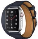 Apple Watch Series 4 Hermes 40mm Stainless Steel Case with Bleu Indigo Swift Leather Double Tour MU6Q2LL/A GPS Cellular