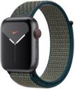 Apple Watch Series 5 Nike 44mm Space Gray Aluminum Case with Fabric Sport Loop GPS Cellular