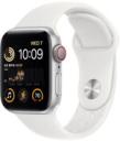 Apple Watch SE 2nd Gen 44mm Silver Aluminum Case with Apple OEM Band A2727 GPS Cellular
