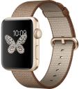 Apple Watch Series 2 42mm Gold Aluminum Case with Toasted Coffee Caramel Woven Nylon Band MNPP2LL/A