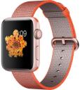 Apple Watch Series 2 42mm Rose Gold Aluminum Case with Space Orange Anthracite Woven Nylon Band MNPM2LL/A
