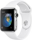 Apple Watch Series 2 42mm Stainless Steel Case with White Sport Band MNPR2LL/A