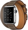 Apple Watch Series 2 Hermes 38mm Stainless Steel Case with Etoupe Swift Leather Double Tour Band MNQ52LL/A