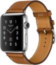 Apple Watch Series 2 Hermes 42mm Stainless Steel Case with Fauve Barenia Leather Single Tour Band MNQC2LL/A