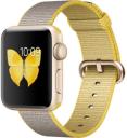 Apple Watch Series 2 38mm Gold Aluminum Case with Yellow Light Gray Woven Nylon Band MNP32LL/A