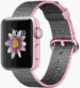 Apple Watch Series 2 38mm Rose Gold Aluminum Case with Light Pink Midnight Blue Woven Nylon Band MNP02LL/A