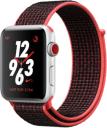Apple Watch Series 3 Nike Plus 42mm Silver Aluminum Case with Bright Crimson Black Sport Loop MQLE2LL/A GPS Cellular