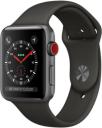 Apple Watch Series 3 42mm Space Gray Aluminum Case with Gray Sport Band MR2X2LL/A GPS Cellular