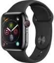 Apple Watch Series 4 40mm Space Black Stainless Steel Case with Black Sport Band MTUN2LL/A GPS Cellular