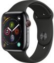Apple Watch Series 4 44mm Space Black Stainless Steel Case with Stone Sport Band MTV52LL/A GPS Cellular