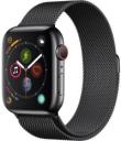 Apple Watch Series 4 44mm Space Black Stainless Steel Case with Black Milanese Loop MTV62LL/A GPS Cellular