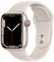Apple Watch Series 7 41mm Starlight Aluminum Case with Apple OEM Band A2475 GPS Cellular