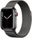 Apple Watch Series 7 41mm Graphite Stainless Steel Case with Milanese Loop A2475 GPS Cellular