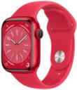Apple Watch Series 8 41mm Red Aluminum Case with Apple OEM Band A2772 GPS Cellular