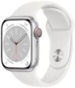 Apple Watch Series 8 41mm Silver Aluminum Case with Apple OEM Band A2772 GPS Cellular
