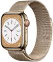 Apple Watch Series 8 41mm Gold Stainless Steel Case with Milanese Loop A2772 GPS Cellular