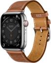 Apple Watch Series 8 Hermes 45mm Silver Stainless Steel Case with Hermes H Diagonal Single Tour A2774 GPS Cellular
