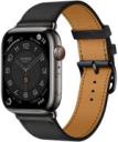 Apple Watch Series 8 Hermes 45mm Space Black Stainless Steel Case with Leather Single Tour A2774 GPS Cellular