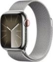 Apple Watch Series 9 41mm Silver Stainless Steel Case with Milanese Loop A2982 GPS Cellular